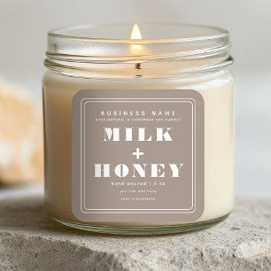 Beige Minimalist Modern Candle Product Label