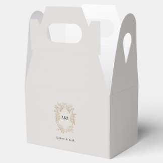 Beige Minimalist WEDDING Favour Box