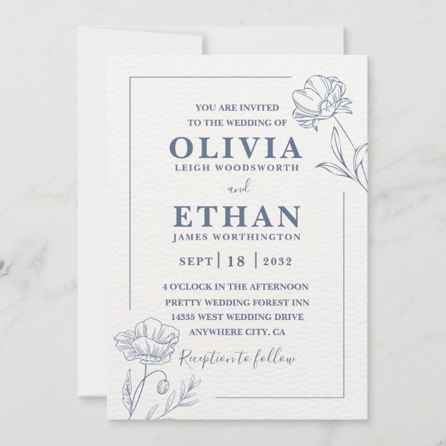 Beige Minimalist Wedding Invitation (Front)