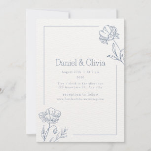 Beige Minimalist Wedding Invitation