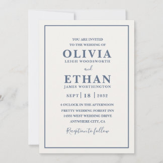 Beige Minimalist Wedding Invitation