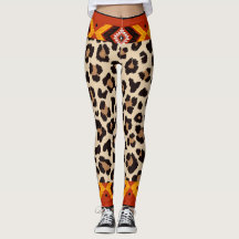 Beige Mix tiger  Pattern Capri 