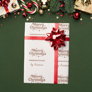 Beige mocha handmade by Christmas gift wrapping Wrapping Paper