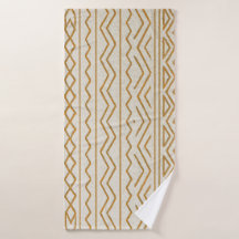 Beige Modern Bohemian Style Bath Towel