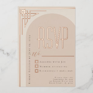 Beige Modern Deco Arch RSVP