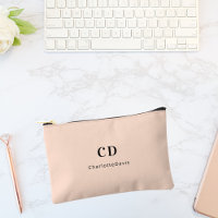Beige modern monogram initials name