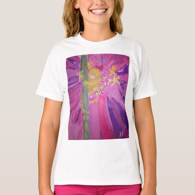 Beige Monkey Sweatshirt T-Shirt (Front)