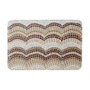 Beige Mosaic Medium Bath Mat