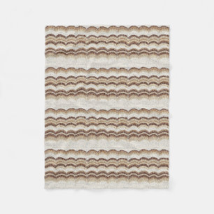 Beige Mosaic Small Fleece Blanket