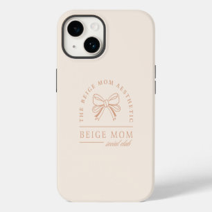 Beige mum aesthetic moms club fancy chic funny iPhone 14 case