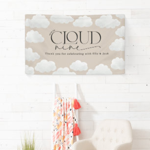 Beige natural cloud nine shower modern stylish banner