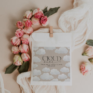 Beige natural cloud nine shower modern stylish favour bags