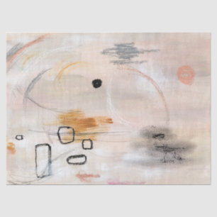 Beige neutral abstract art Tissue Paper
