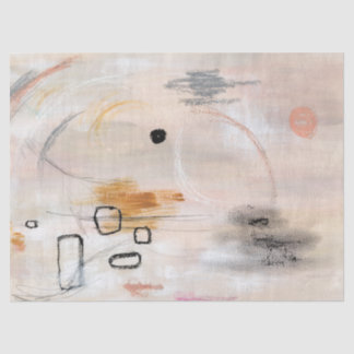 Beige neutral abstract art Tissue Paper