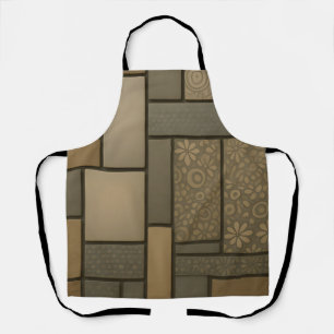 Beige Neutral Tile Mosaic Pattern Apron