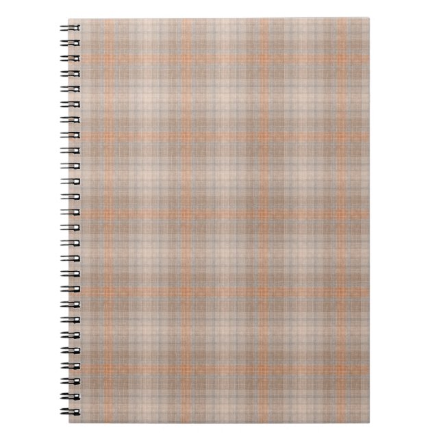 Beige orange chequered notebook (Front)