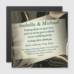 Beige 'paper' upon light brown undulations, invite