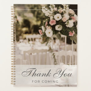 Beige Pastel Elegant Thank You Souvenir Planner