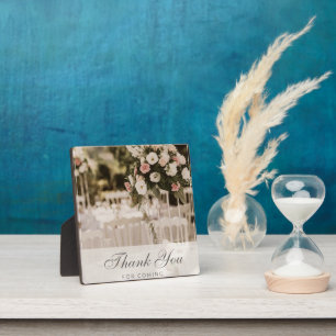 Beige Pastel Elegant Thank You Souvenir Plaque