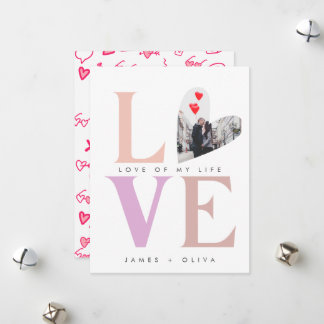 Beige Pastel Valentine's Day Holiday Card