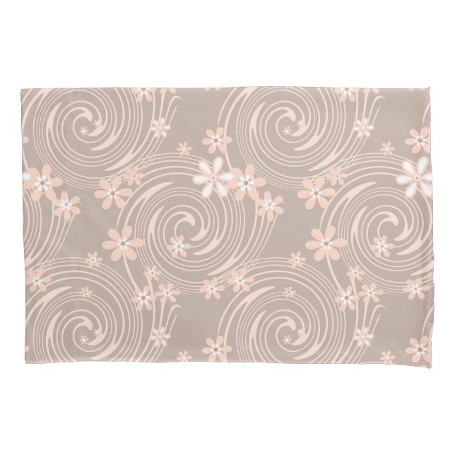 Beige pattern pillowcase (Front)