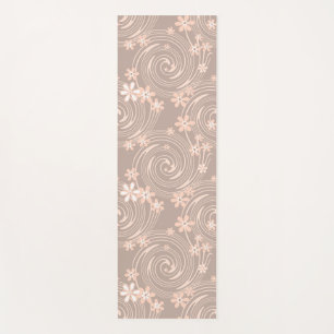 Beige pattern yoga mat