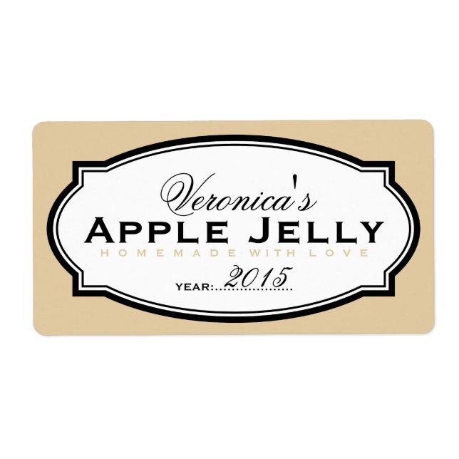 BEIGE | PERSONALIZED CANNING STICKER (Front)
