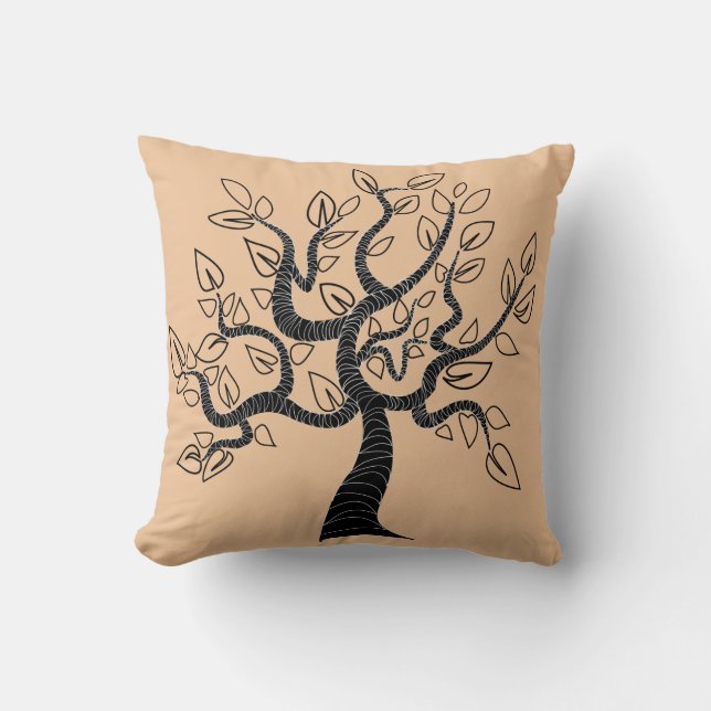 Beige Pillow Tree of Life or Choose Colour (Front)