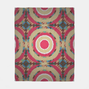 Beige, pink and blue texture. Abstract ornament. H Fleece Blanket