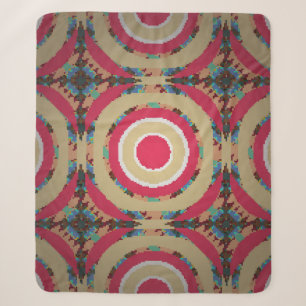 Beige, pink and blue texture. Abstract ornament. H Sherpa Blanket