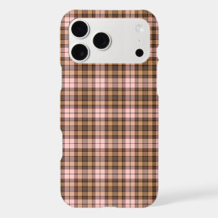 Beige Pink Plaid Tartan Retro Color iPhone Case