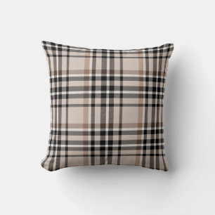 Beige Plaid Cushion