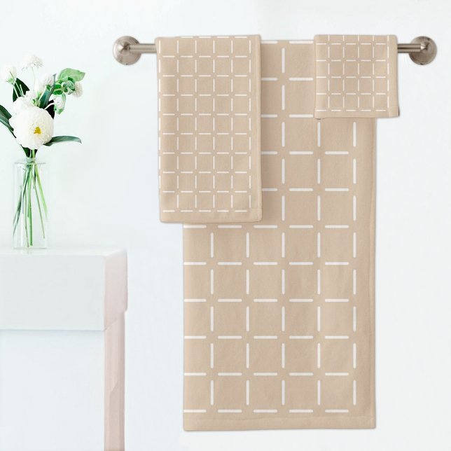 Beige Plaid Pattern Towel (Creator Uploaded)