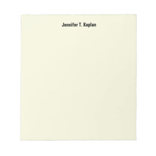 Beige Plain Simple Professional Modern Minimalist Notepad