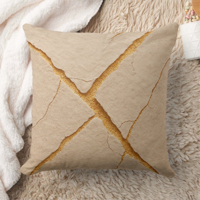 Beige plaster wall texture  cushion (Blanket)