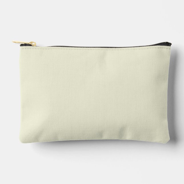 Beige Print Cut Sew Small Accessory Pouch (Front)