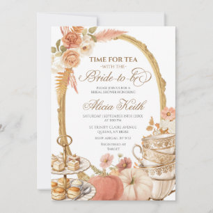 Beige Regency Era Bridal Shower Invitation