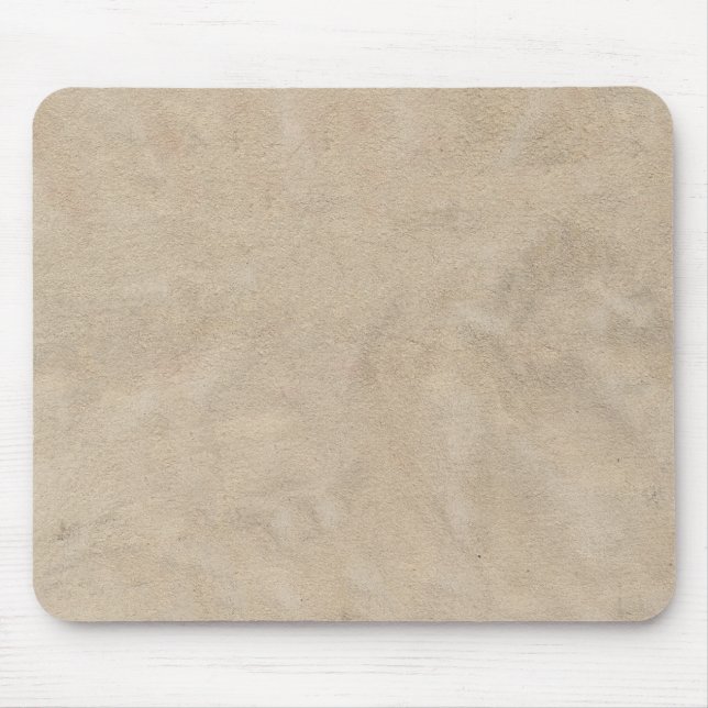 Beige Retro Custom Suede Mouse Mat (Front)