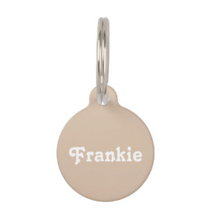 Beige Retro Pet Tag