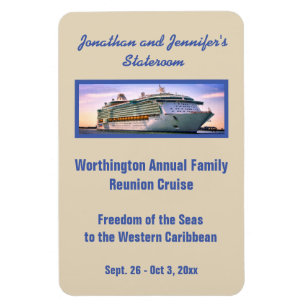 Beige RFN2 Cruise Stateroom Door Marker Magnet