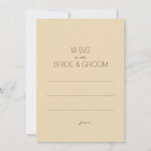 Beige Rustic My Advice To The Couple Tag