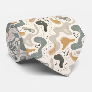 Beige & Sage Green Simple Boho Tie