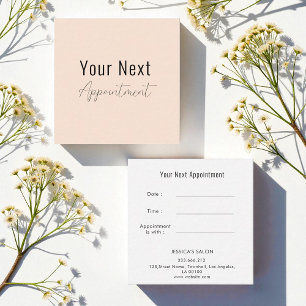 Beige Salon Makeup Artist Appointment Card