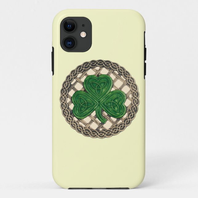 Beige Shamrock And Celtic Knots iPhone 5G Case (Back)