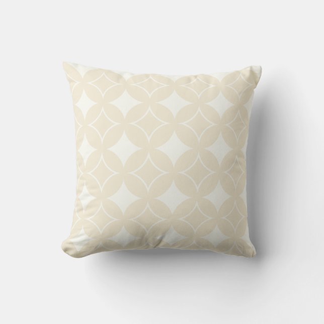 Beige shippo pattern cushion (Front)