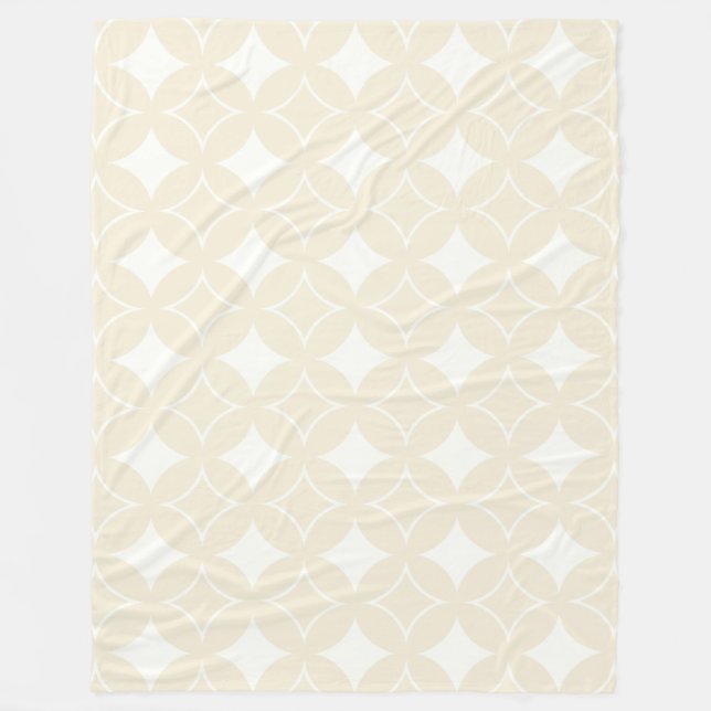 Beige shippo pattern fleece blanket (Front)