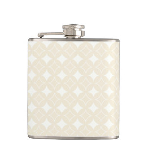 Beige shippo pattern hip flask