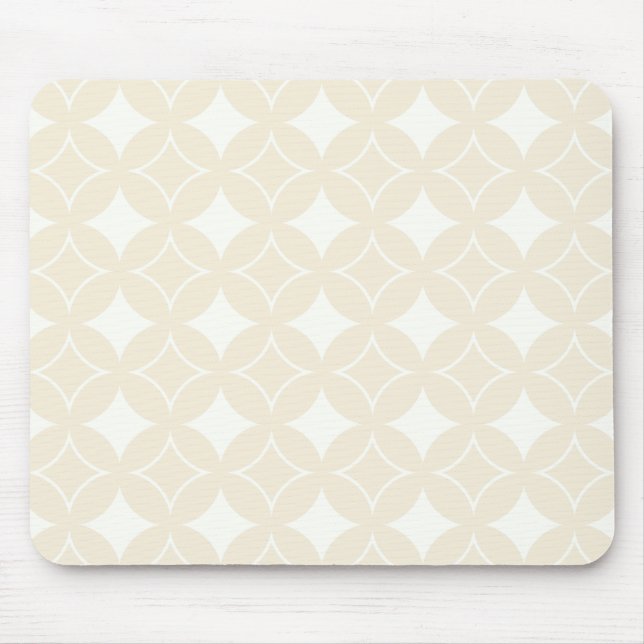 Beige shippo pattern mouse mat (Front)