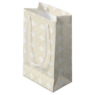 Beige shippo pattern small gift bag
