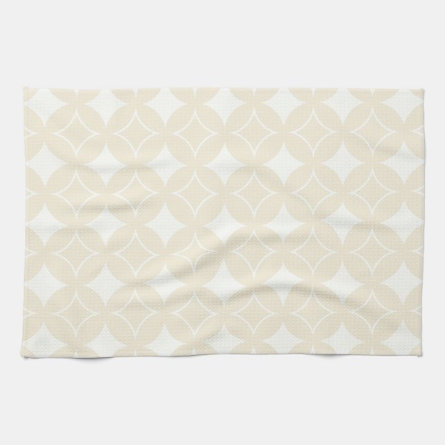 Beige shippo pattern tea towel (Horizontal)